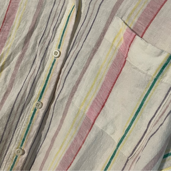 EUC Madewell Linen-blend Rainbow Stripe - Picture 5 of 6